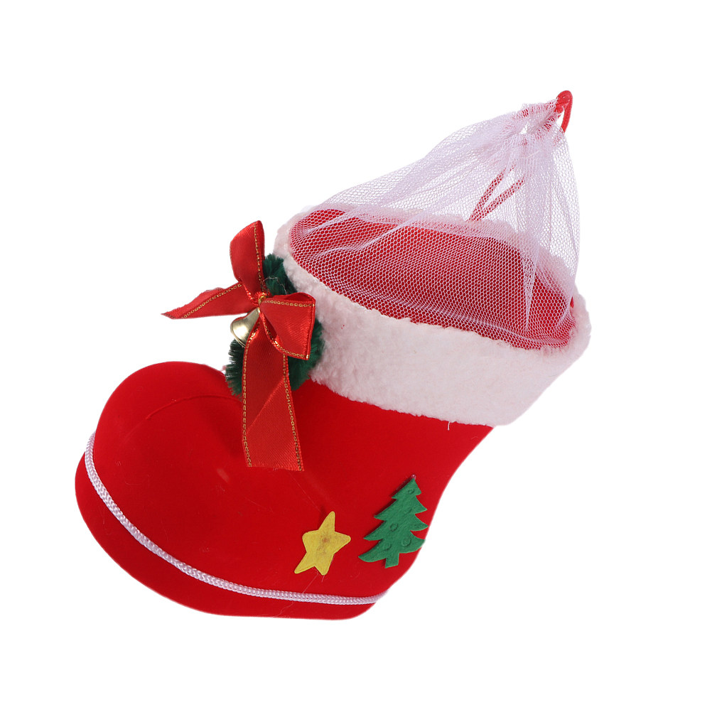 Christmas Stocking Hanging - 2個入りクリスマスストッキングギフトバッグ、お祝い用吊り下げソックス、耐摩耗性、キャンディや小さなプレゼントの装飾用キャンディブーツ