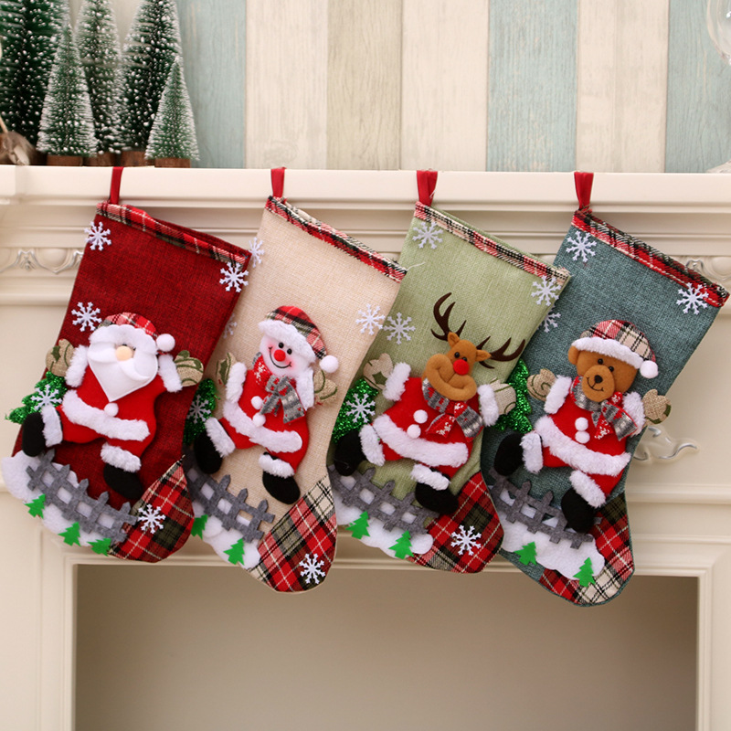 Christmas Stocking Hanging - 31 センチメートル大型クリスマスストッキングクリスマス装飾サンタクロースストッキングクリスマスツリーペンダントギフトバッグギフトバッグ