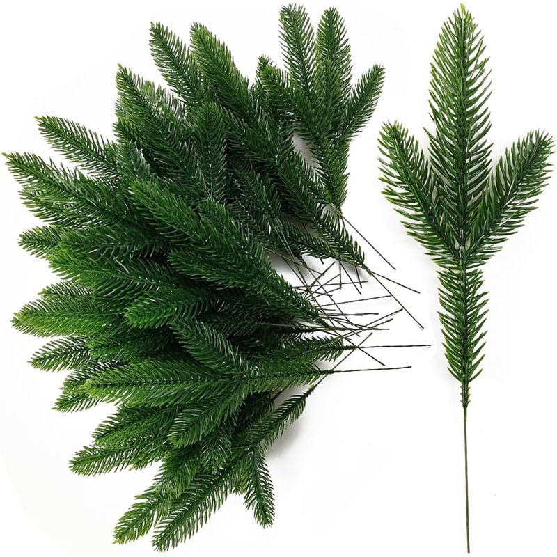 人工松の枝、偽松葉、グリーン装飾品、DIYリース用品、クリス - Christmas Tree Artificial のレビューと価格