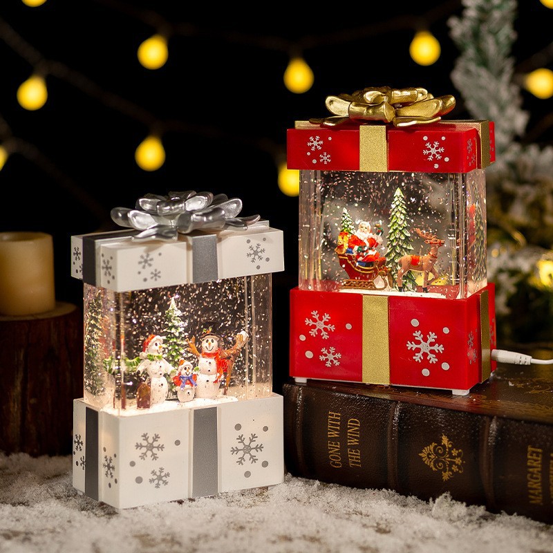 自動スノーグローブオルゴール - サンタナイトライト付きクリ - Snow Globe Musical のレビューと価格