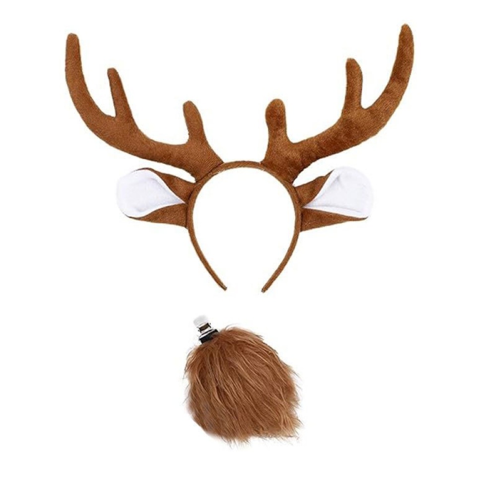 装飾的なクリスマスのトナカイの角のヘアフープ、ホリデーパーテ - Reindeer Antlers Headband のレビューと価格