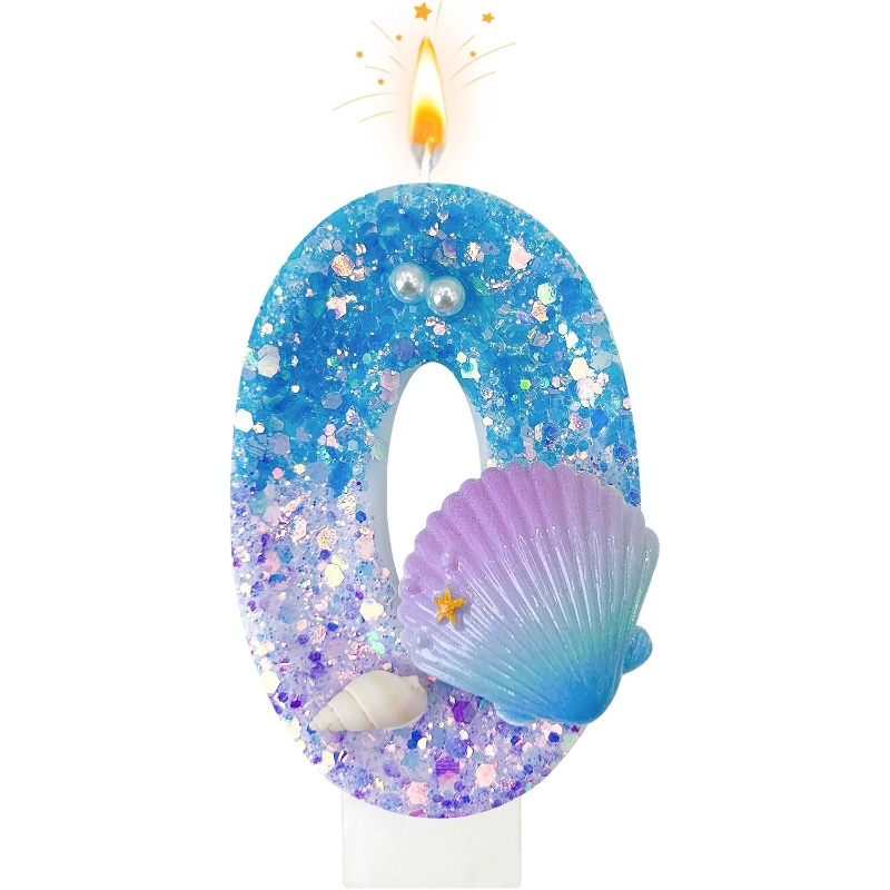 0～9の数字を自由に組み合わせたデジタルキャンドル、パープル - Holiday Candle Set のレビューと価格