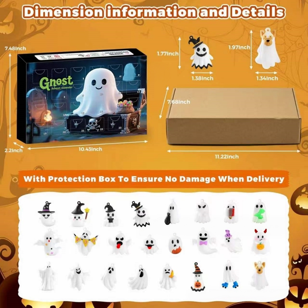 ハロウィンアドベントカレンダー 24日 ゴーストペンダントキ - Advent Calendar Gift のレビューと価格