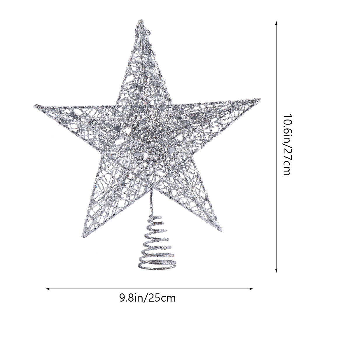 25cmのクリスマスツリーオーナメント、精巧な手作りの星型デ - Star Tree Topper のレビューと価格