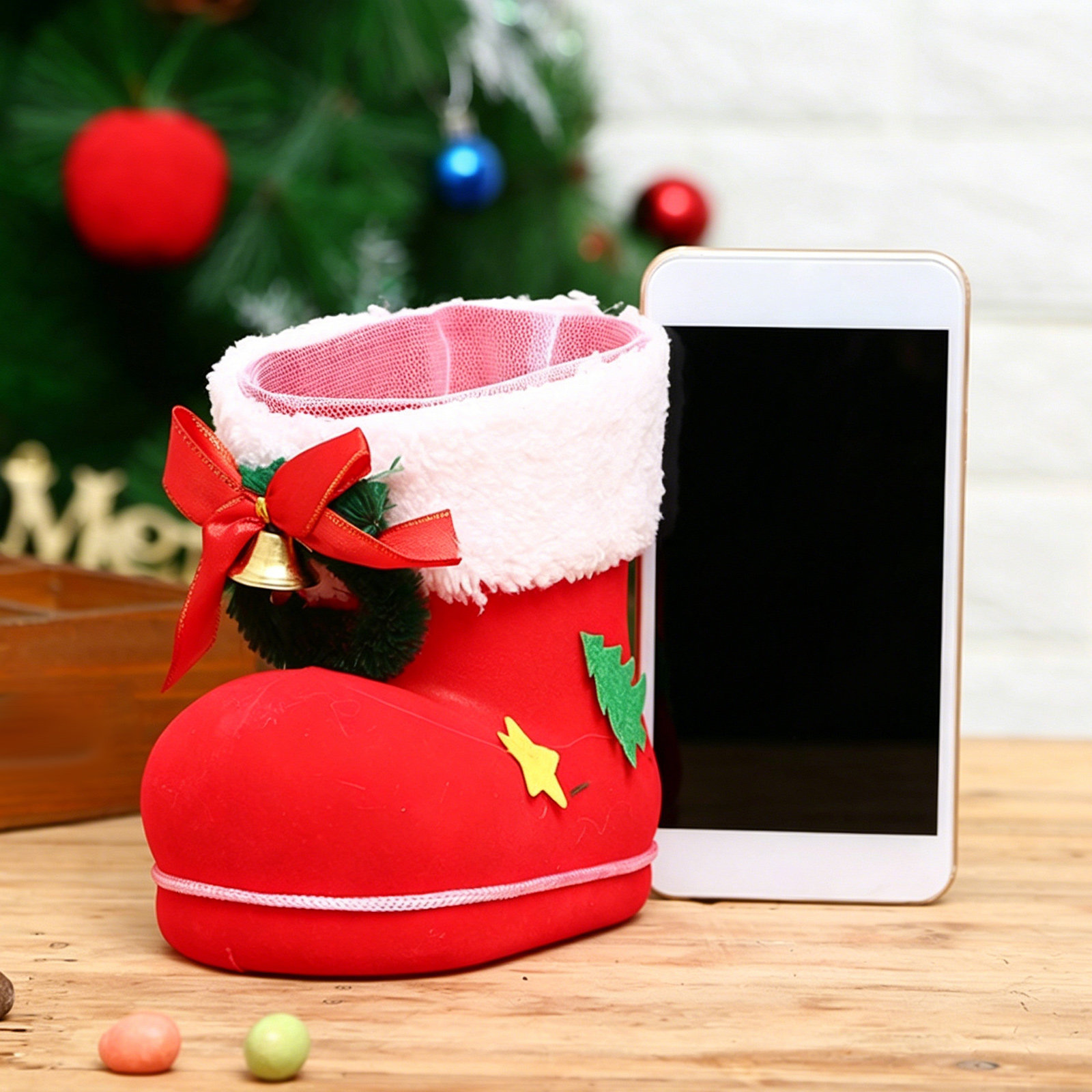 2個入りクリスマスストッキングギフトバッグ、お祝い用吊り下げ - Christmas Stocking Hanging のレビューと価格