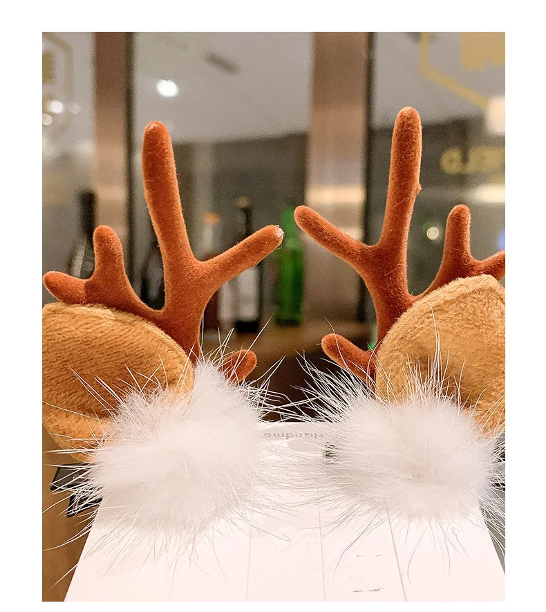 クリスマスヘッドバンドトナカイ角ホーンフラワーヘアバンドクラ - Reindeer Antlers Headband のレビューと価格