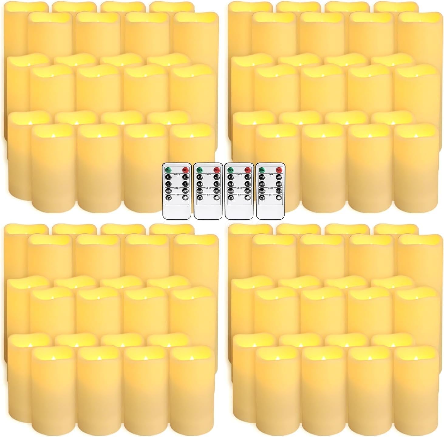 96個セットの防水屋外用無火キャンドル、LEDキャンドル（リ - Holiday Candle Set のレビューと価格