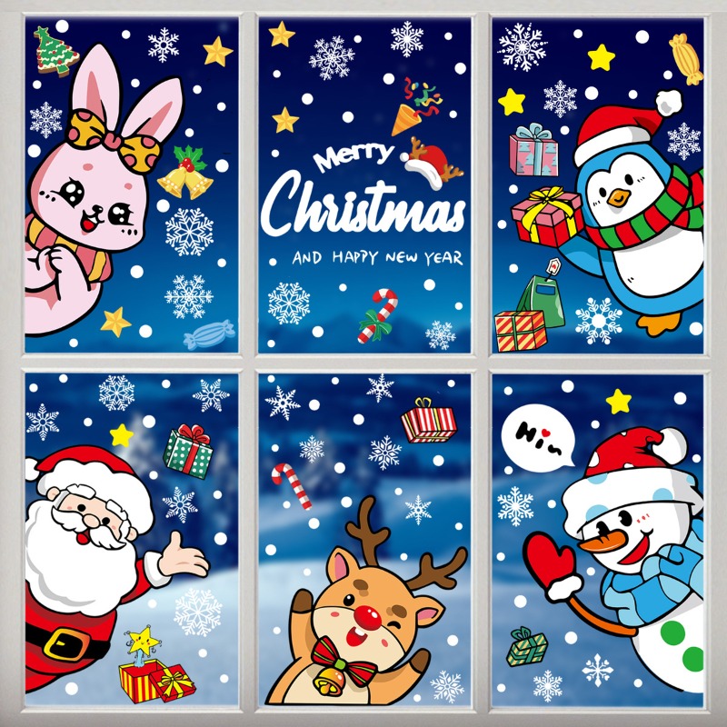 2025年クリスマス装飾ガラス窓ステッカー雪だるま雪片静電壁 - Snowflake Window Decal のレビューと価格